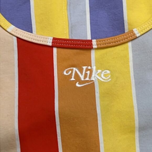 NWOT NIKE Colorful Stripes Tank Bodysuit - Size Small - Picture 9 of 12